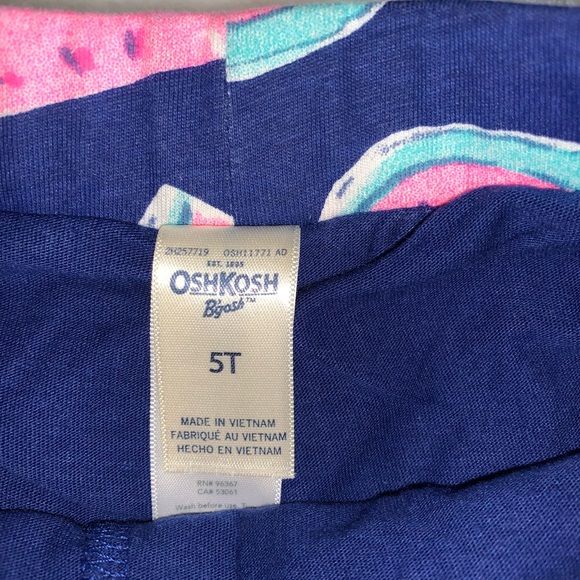 OshKosh B’gosh. (2) summer fun print cotton skorts, size 5T - Picture 7 of 10